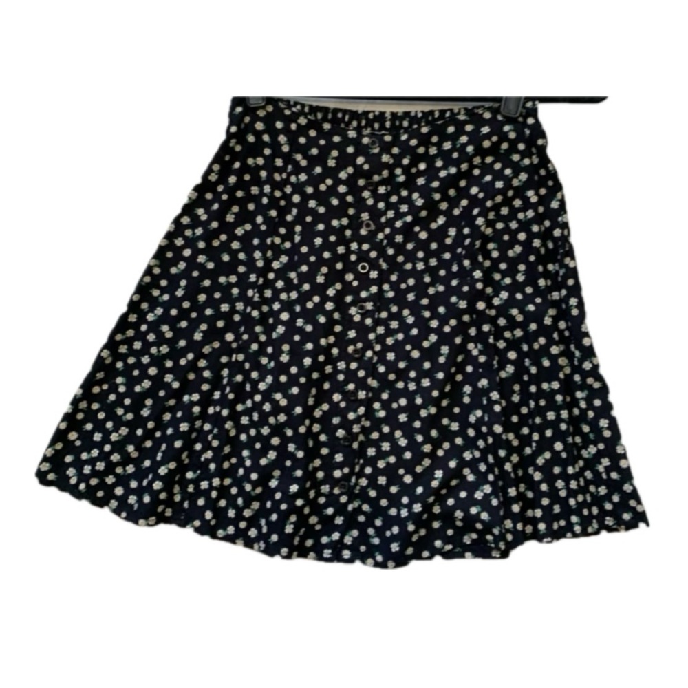 Jopra black floral skirt size Small EUC mini skirt down boho style